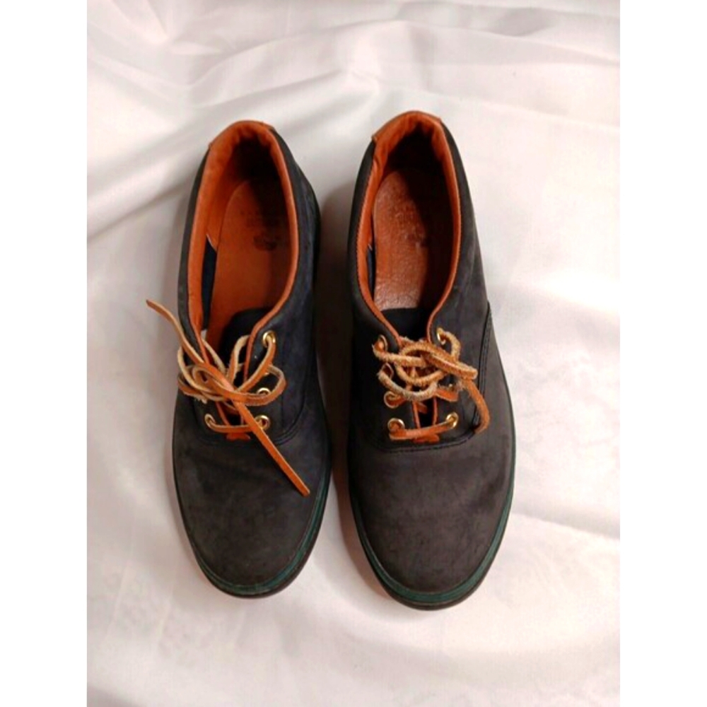 G.H. Bass & Co. Outdoor Shoes Men's 8 1991W Blue Leather Casual Sneakers